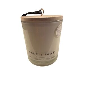 Sand + Paws California Citron Pet Odor Neutralizing‎ Candle with Wood Lid 11.5oz